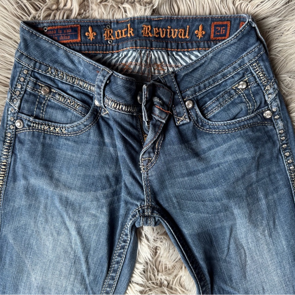 Rock Revival Women's Distressed Blue Skinny Jeans